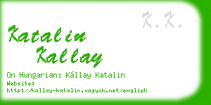 katalin kallay business card