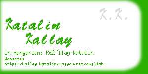 katalin kallay business card